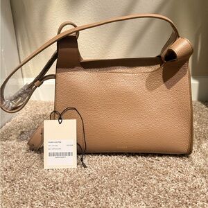 Cuyana Tan Leather Shoulder Bag